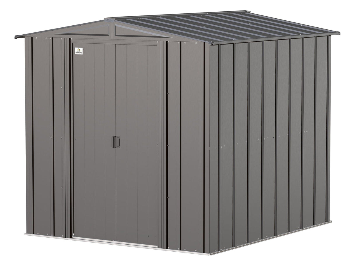 Classic Galvanized Steel Storage Shed, Charcoal, 6-ft x 7-ft W1M1 - product image 1