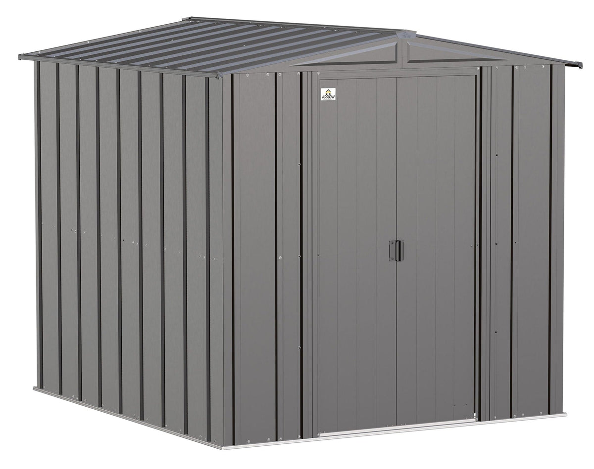 Classic Galvanized Steel Storage Shed, Charcoal, 6-ft x 7-ft W1M1 - product image 2
