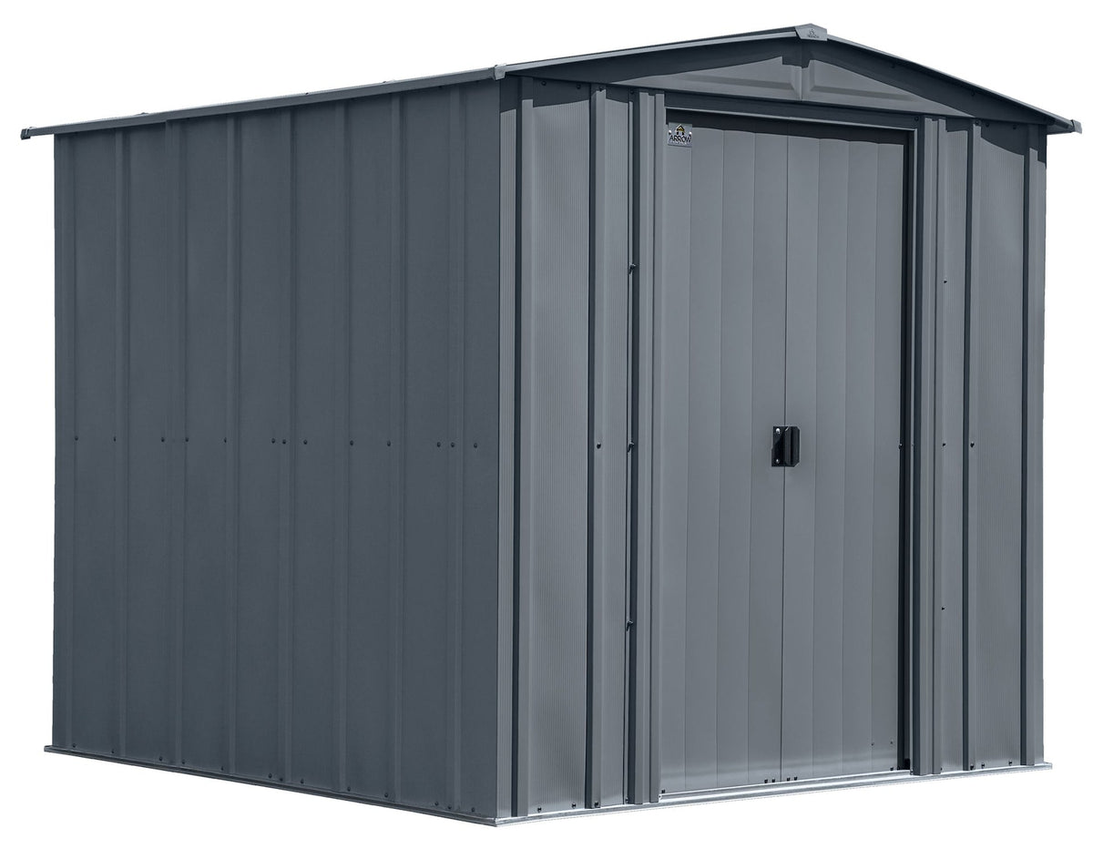 Classic Galvanized Steel Storage Shed, Charcoal, 6-ft x 7-ft W1M1 - product image 3