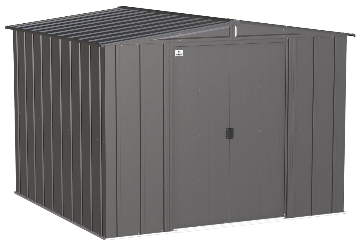 Classic Galvanized Steel Storage Shed, Charcoal, 8-ft x 8-ft A2Y1 - product image 1
