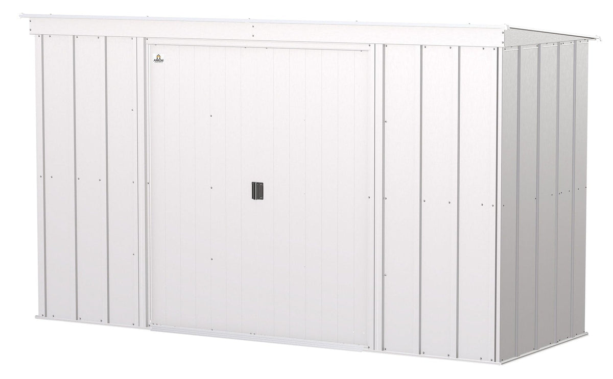 Classic Galvanized Steel Storage Shed, Flute Grey, 10-ft x 4-ft V9Z3 - product image 1