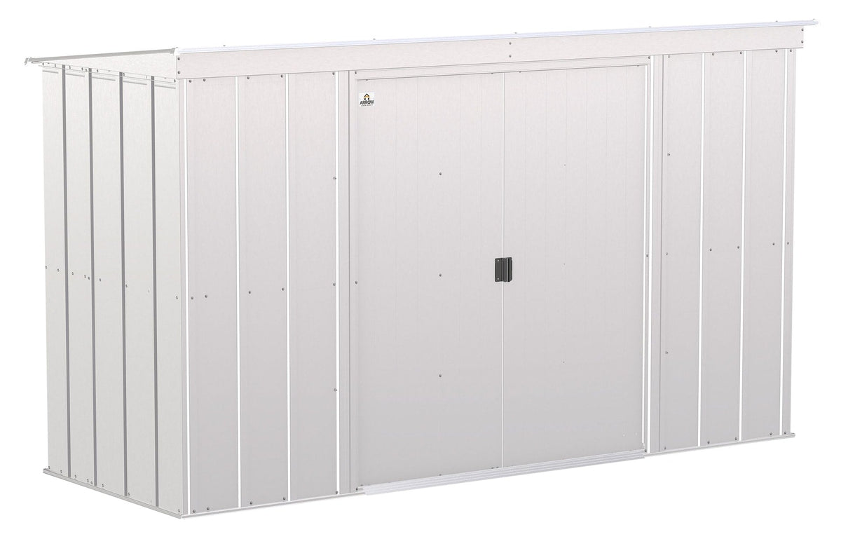 Classic Galvanized Steel Storage Shed, Flute Grey, 10-ft x 4-ft V9Z3 - product image 2