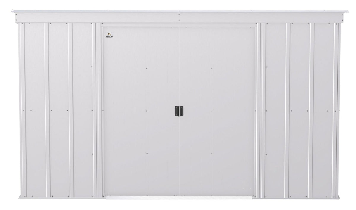 Classic Galvanized Steel Storage Shed, Flute Grey, 10-ft x 4-ft V9Z3 - product image 3