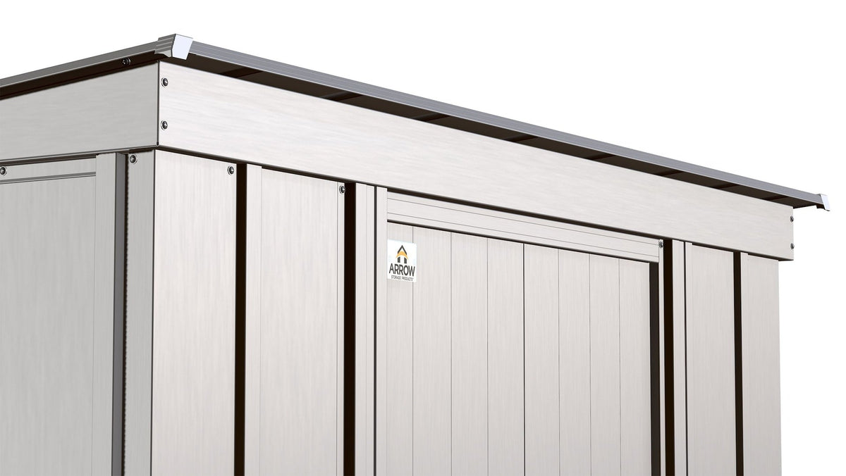 Classic Galvanized Steel Storage Shed, Flute Grey, 10-ft x 4-ft V9Z3 - product image 7