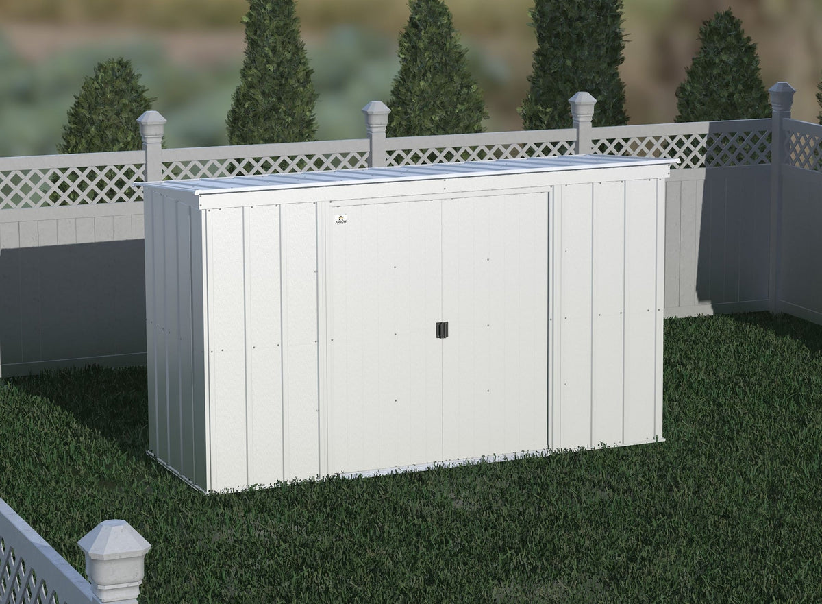 Classic Galvanized Steel Storage Shed, Flute Grey, 10-ft x 4-ft V9Z3 - product image 8