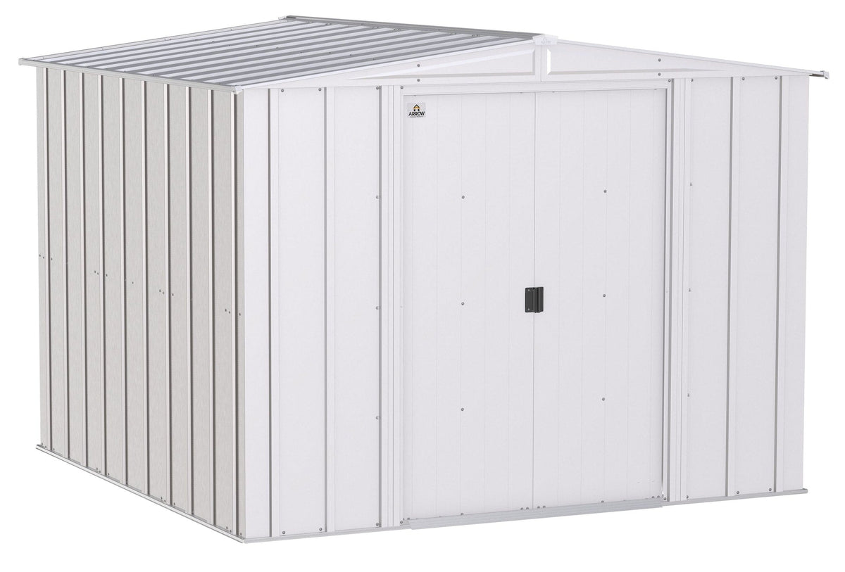 Classic Galvanized Steel Storage Shed, Flute Grey, 8-ft x 8-ft Y6Z6 - product image 1