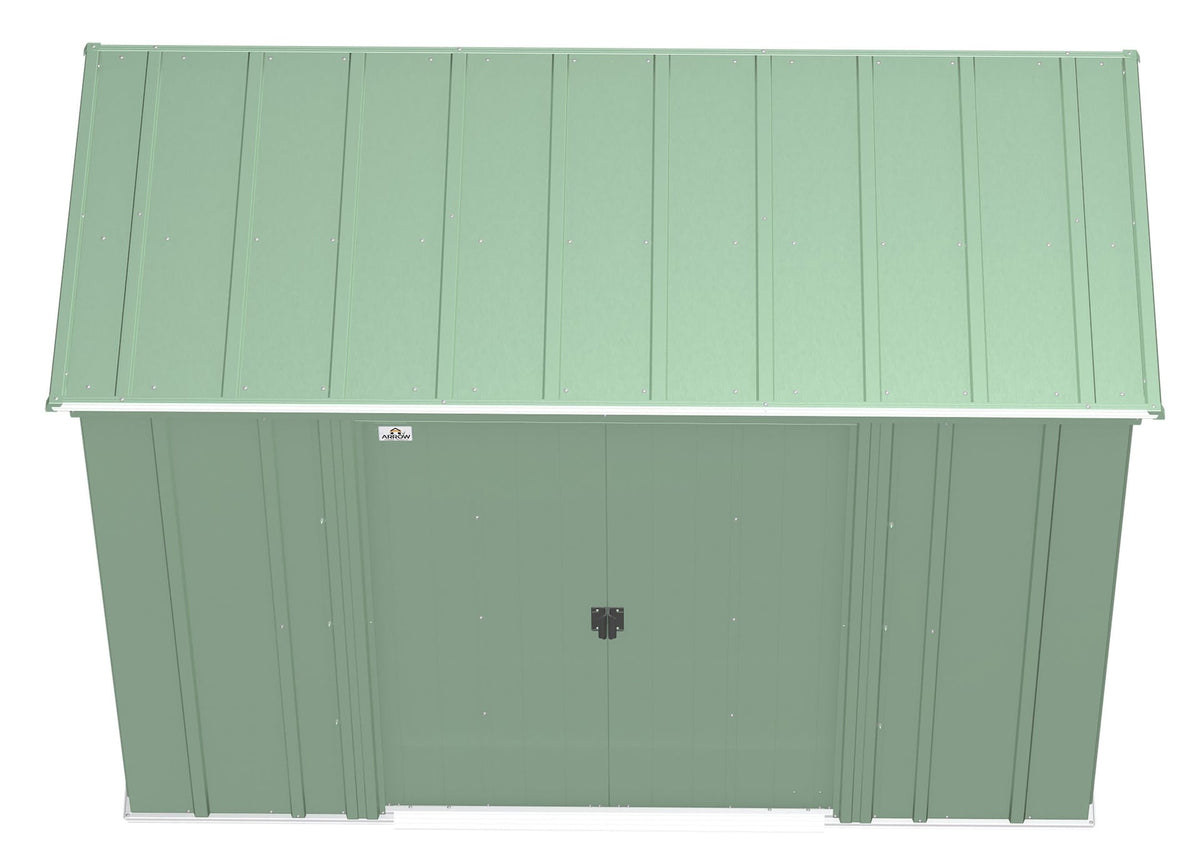 Classic Galvanized Steel Storage Shed, Sage Green, 8-ft x 4-ft P9H0 - product image 6