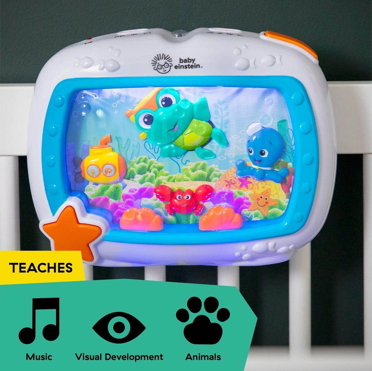 Baby Einstein Sea Dreams Soother Musical Crib Toy and Sound Machine W8L2 - product image 8