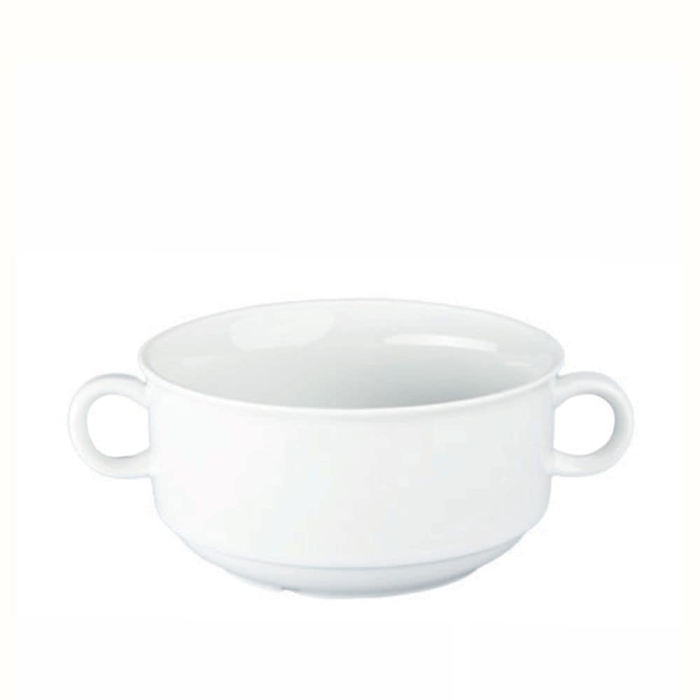 Porcelain Creme Soup Bowl with Handle, White, 355-mL P8R5 - product image 1