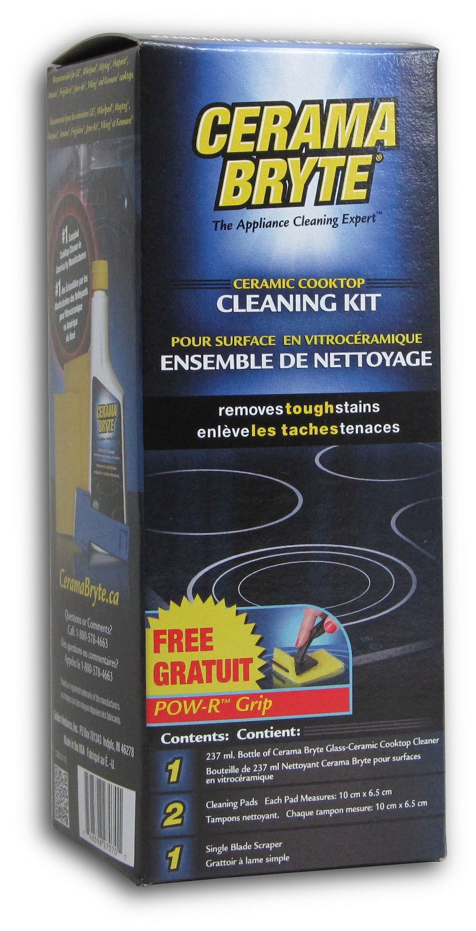 Bryte Ceramic Cooktop Cleaning Kit, 237-mL, Includes Cream Cleanser, 2 Pads and 1 Scraper F6E7 - product image 1