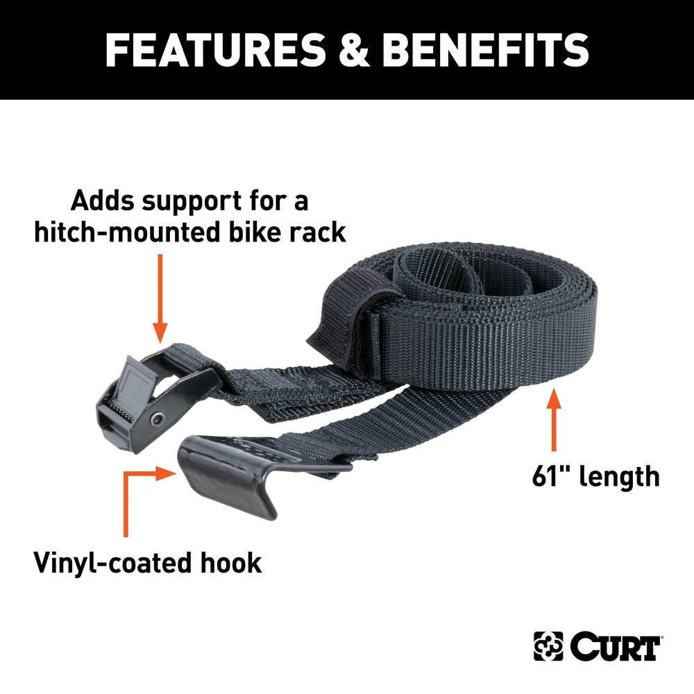 18050 Support Strap Stabilizer For Hitch-Mounted Bike Rack, 61-in, Black I6P4 - product image 3