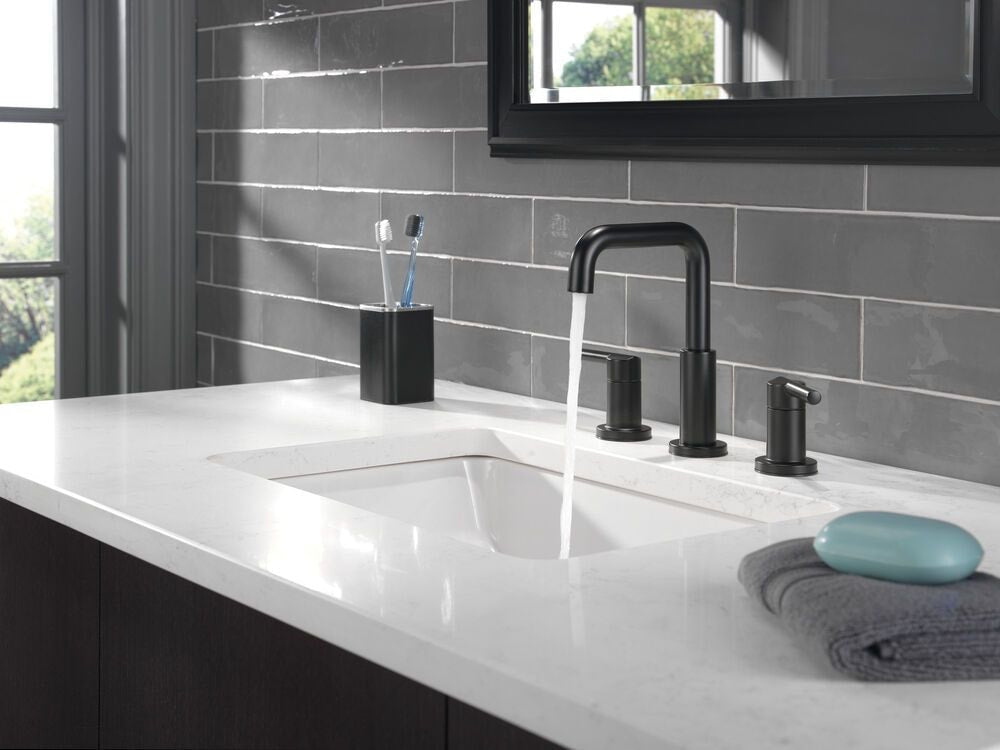 Two Handle Widespread Bathroom Faucet, Matte Black I4U4 - product image 4