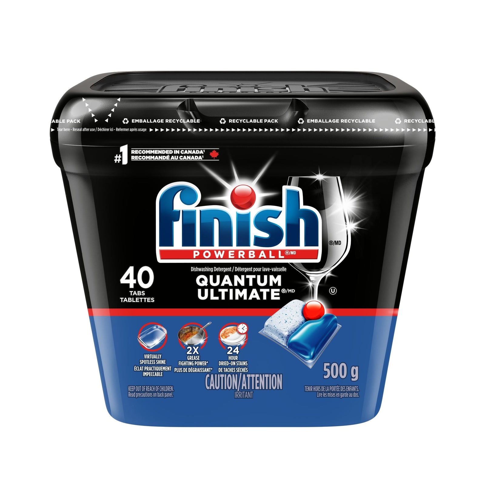 Quantum Ultimate Dishwasher Detergent Tabs, Fresh Scent, 40-pk W5D1 - product image 1