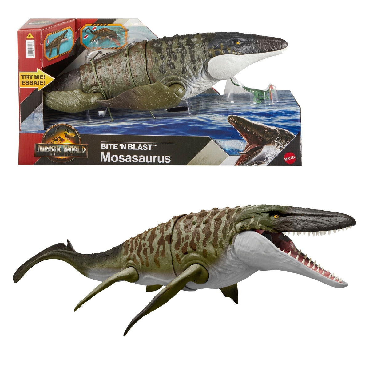 World Bite 'N Blast Mosasaurus Toy for Ages 3+ N1K3 - product image 1