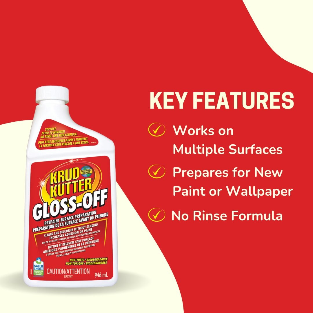 Gloss-Off Pre-Paint Surface Preparation, Cleaner & Deglosser Without Sanding, 946-mL Q6O2 - product image 4