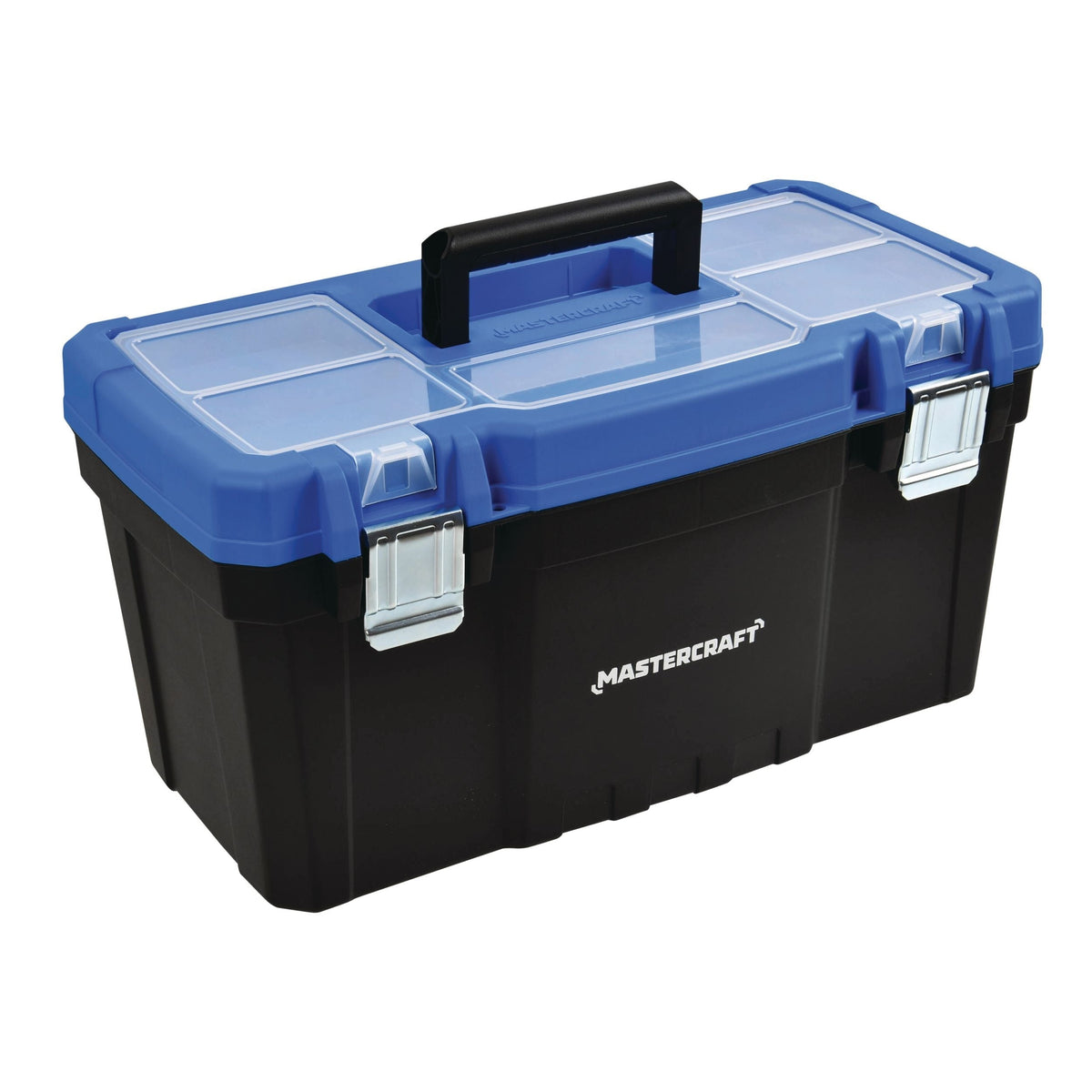 Portable Plastic Tool Box with Removable Tray & Tray Top, Blue, 22-in F6F1 - product image 1