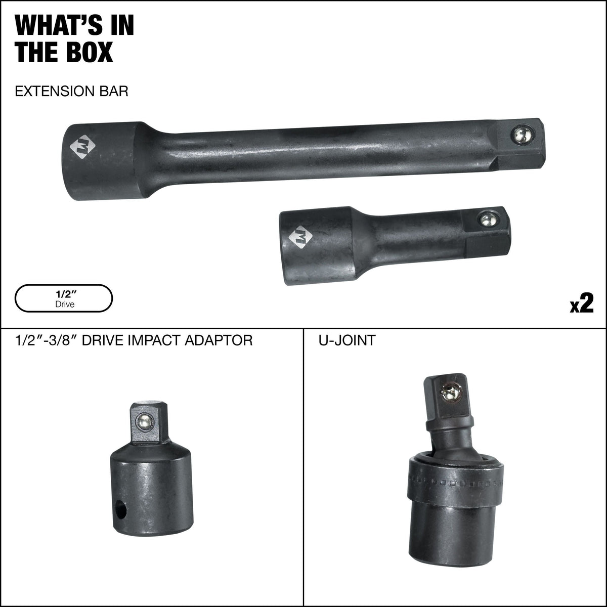 1/2-in Impact Accessory Kit, 4-pc P7F1 - product image 2
