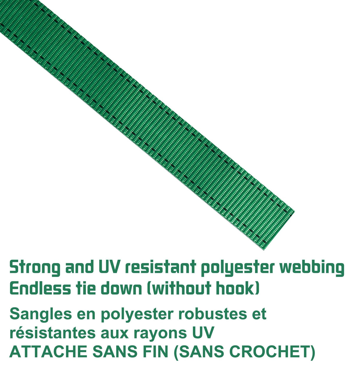 1,500-lb Endless Padded Ratchet Tie Down Strap, Weatherproof, 1-in x 14-ft Q6O5 - product image 6