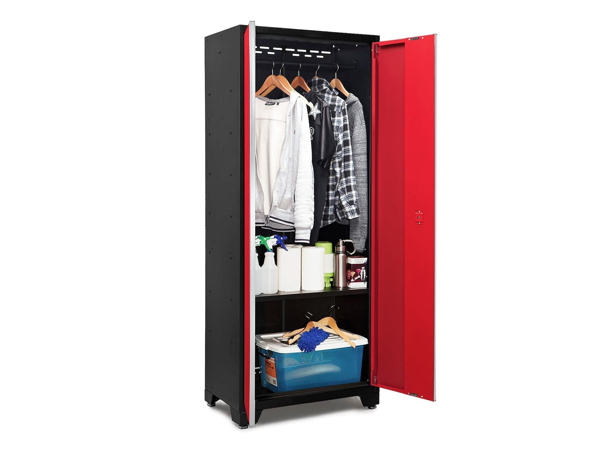 Bold Series 24-Gauge Steel RTA Storage Locker with 3 Shelves, Black/Red, 30-in N0Z0 - product image 2