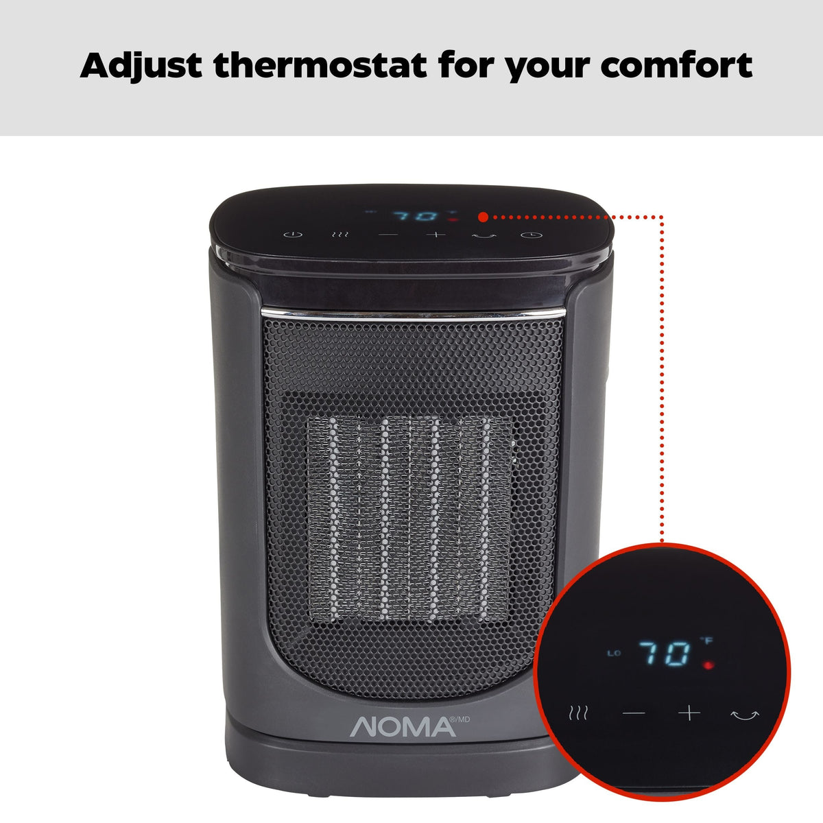 Digital Ceramic Desk Heater with LED Display Z3H2 - product image 3