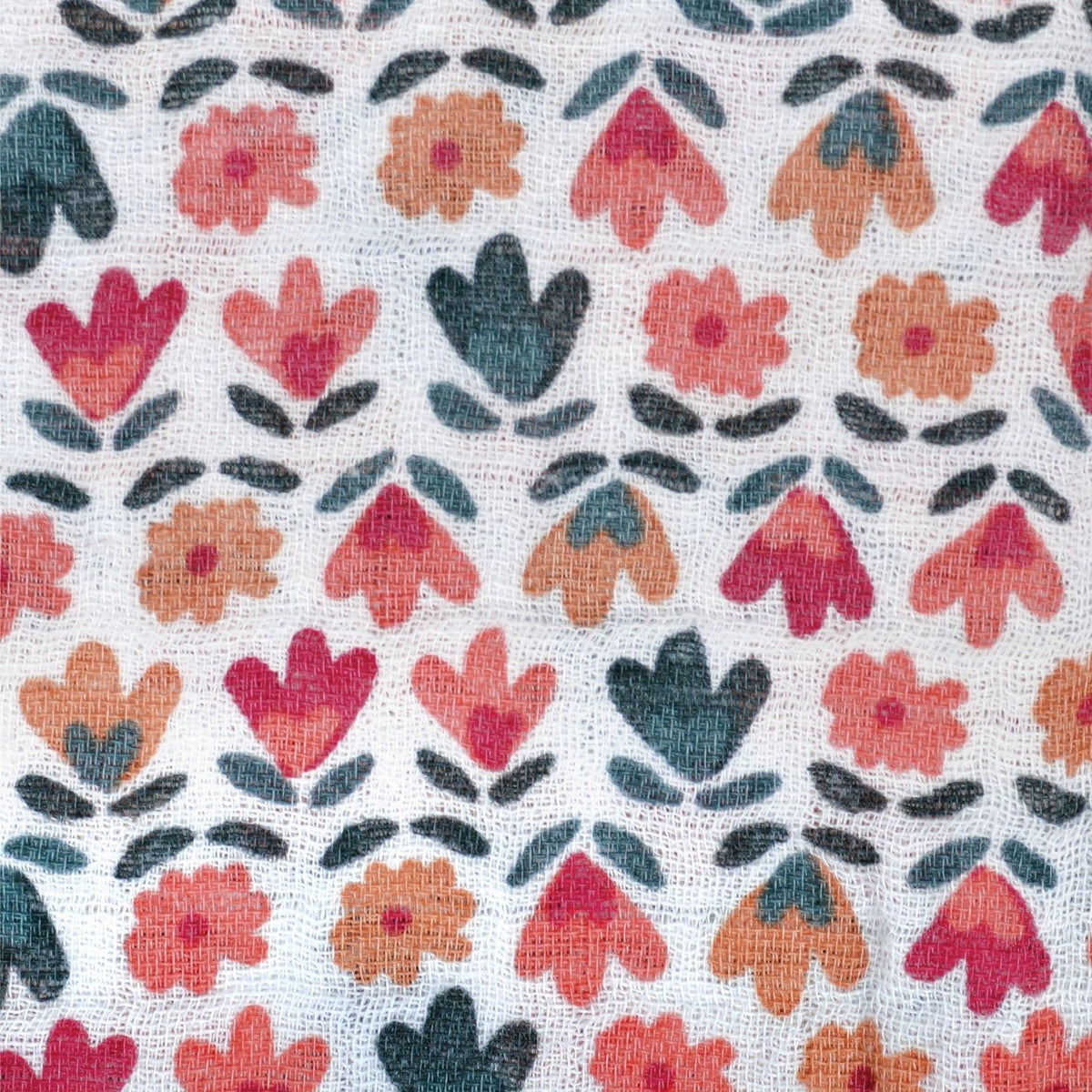 Cotton Muslin Baby Swaddle Blanket, Floral P4K2 - product image 1