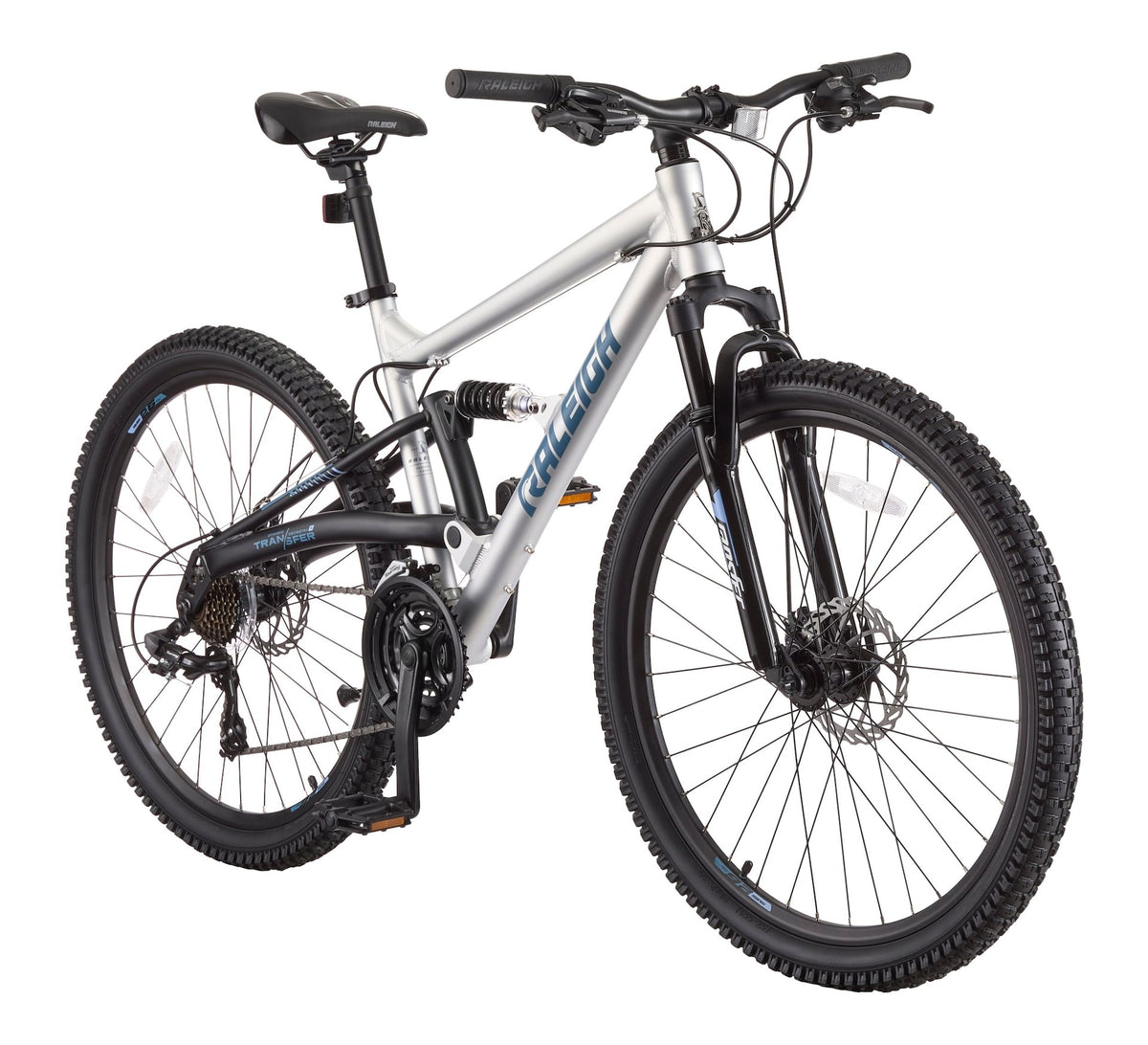 Tracker DS Mountain Bike with 21-Speed Shimano Shifting System, Silver M6A3 - product image 1