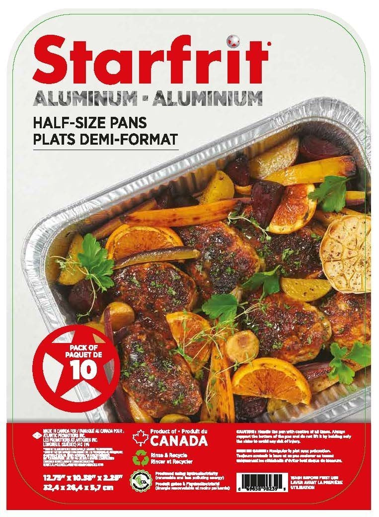 Disposable Aluminum Half Steam Table Pan, 10-pk K9J1 - product image 3