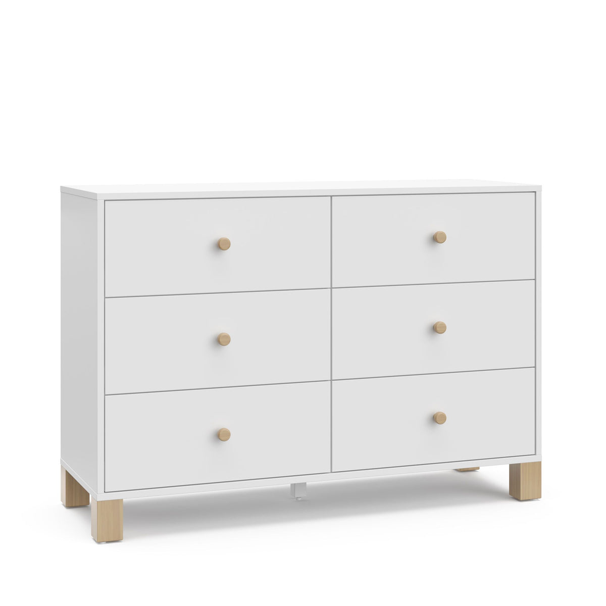 California 6-Drawer White/Driftwood Double Dresser/Chest U6D9 - product image 1