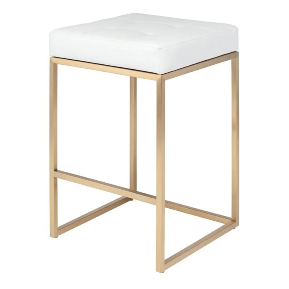 Me Home White Stainless Steel Pipe Counter Stool B2W7 - product image 1