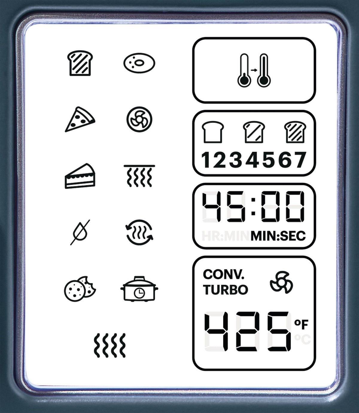 Digital Multi-Functional Air Fryer Toaster Oven with 11 Pre-Set Functions, Bluefin, 6-Slices J4U5 - product image 5