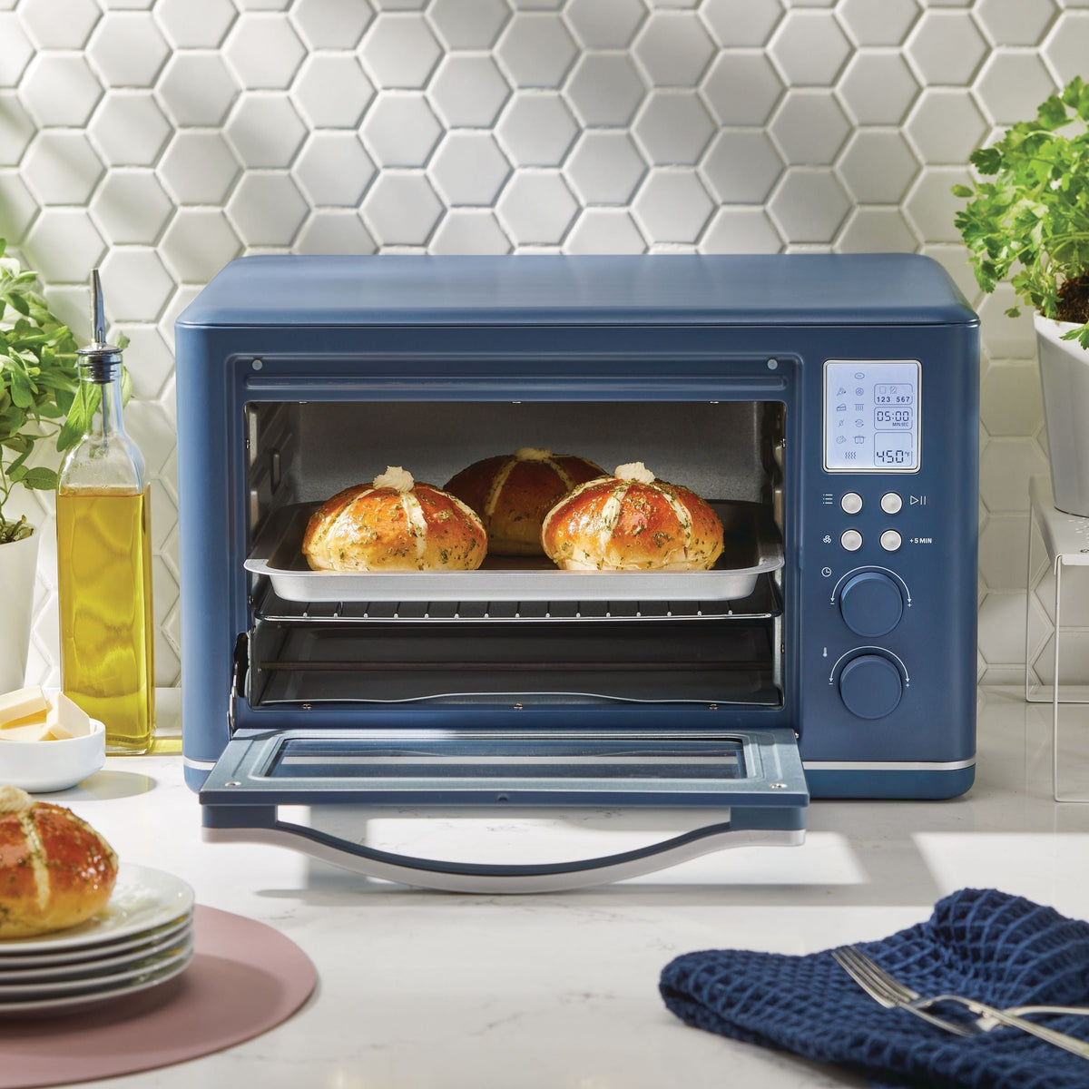 Digital Multi-Functional Air Fryer Toaster Oven with 11 Pre-Set Functions, Bluefin, 6-Slices J4U5 - product image 8