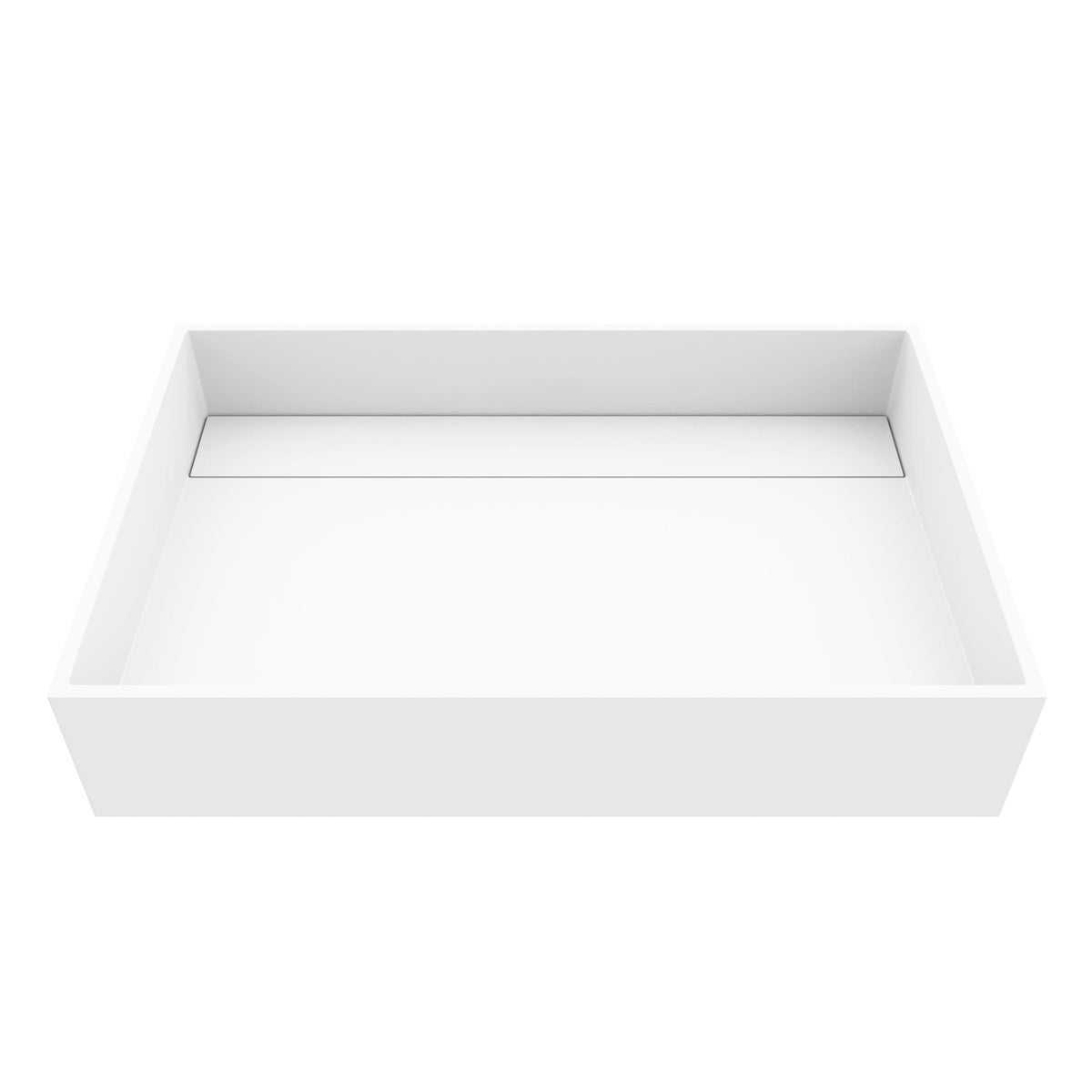Montauk MatteStone 23x15-in Deep White Bathroom Sink/Basin with Rectangular Vessel Z6W3 - product image 1