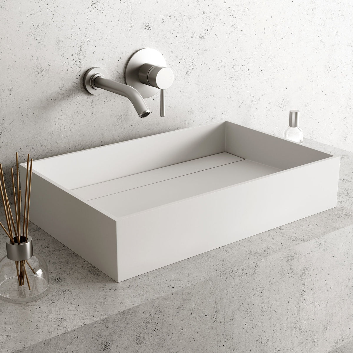 Montauk MatteStone 23x15-in Deep White Bathroom Sink/Basin with Rectangular Vessel Z6W3 - product image 8