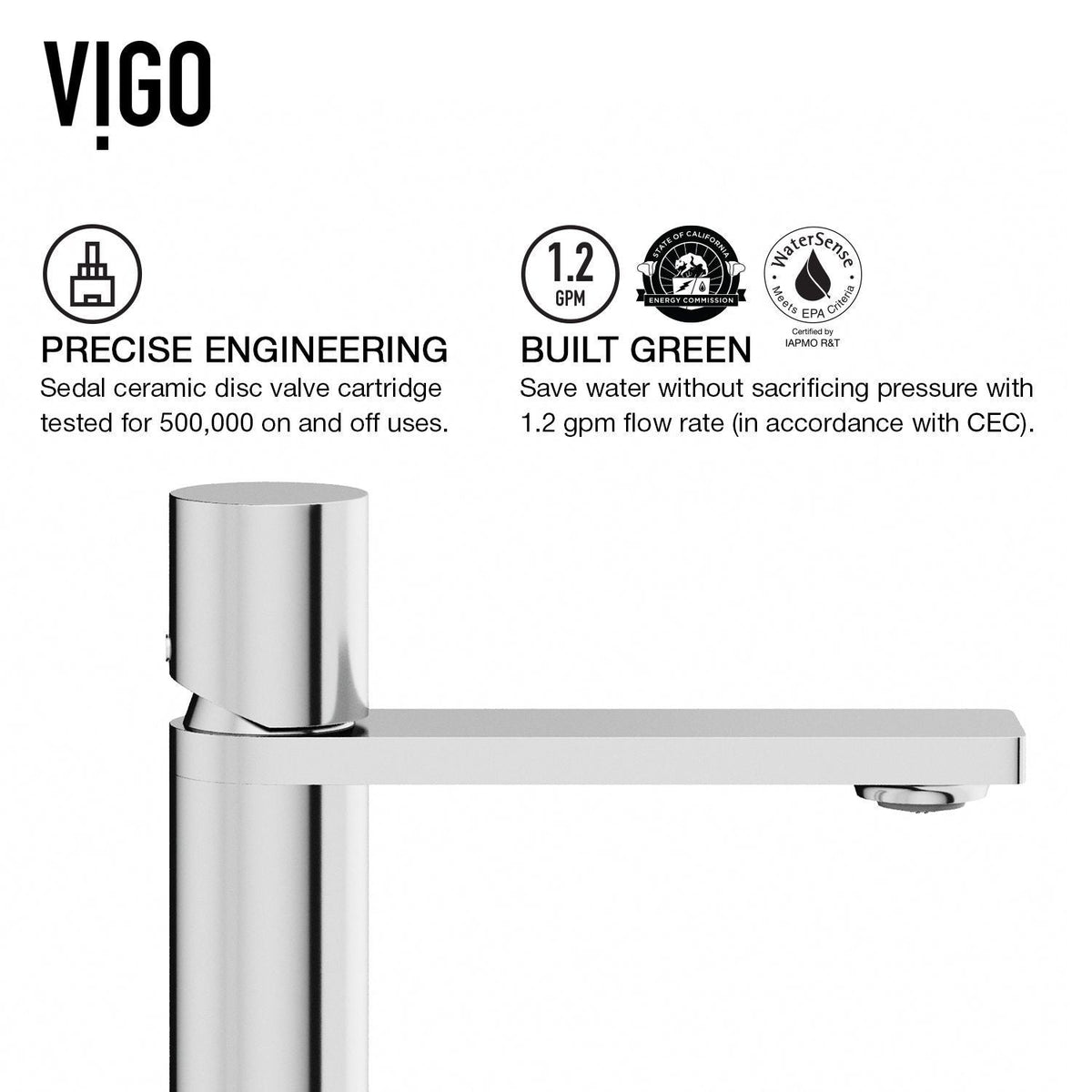 Starr Glass MatteStone White Bathroom Sink/Basin Set with Gotham Faucet and Rectangular Composite Vessel B8J6 - product image 6