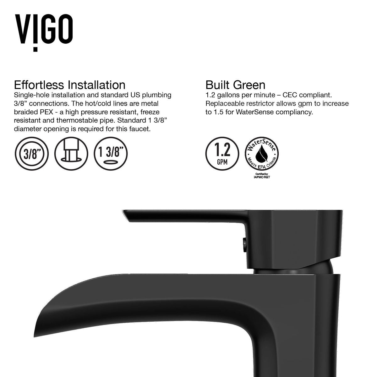 Wisteria MatteStone White Bathroom Sink/Basin Set with Niko Faucet and Oval Composite Vessel H6C4 - product image 6