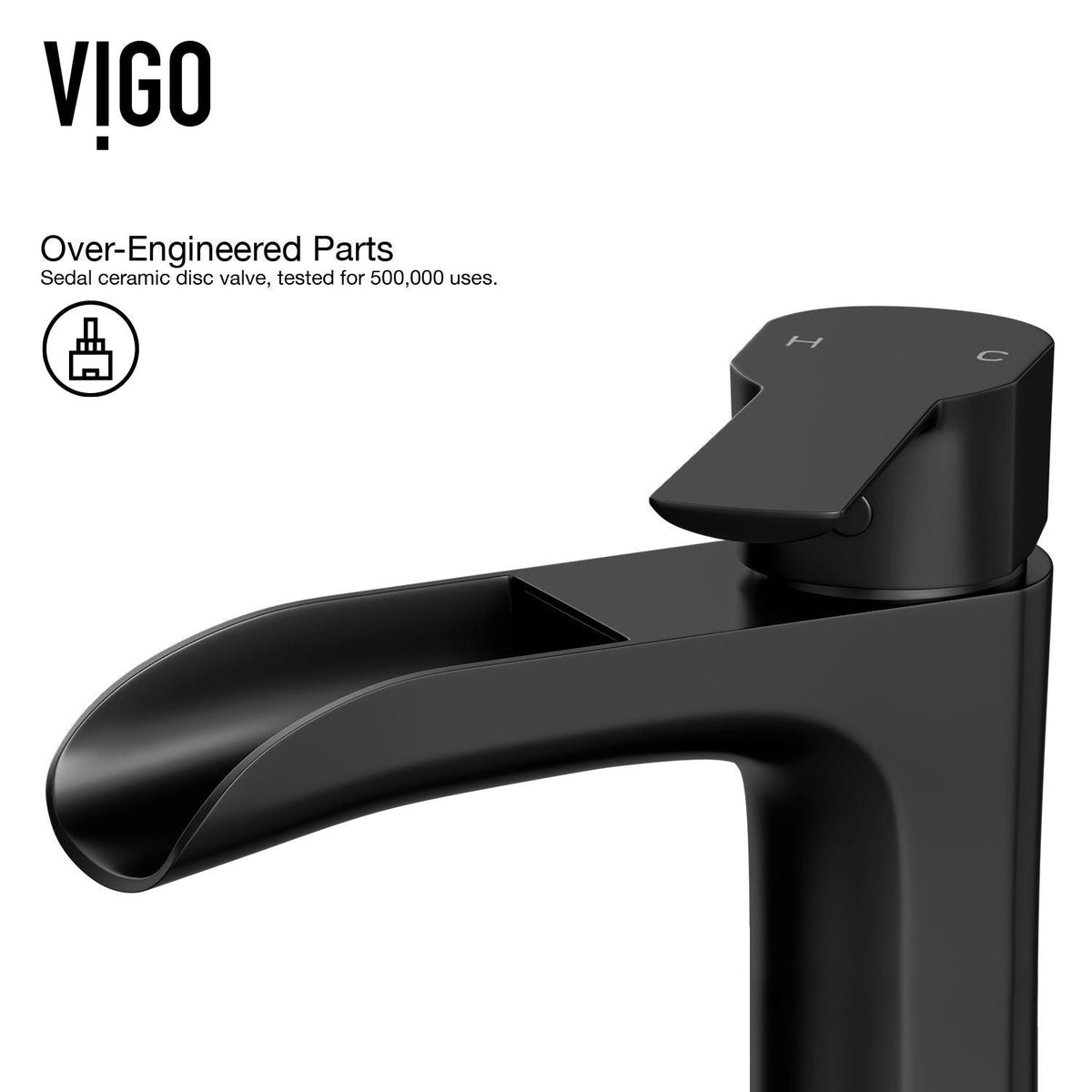 Wisteria MatteStone White Bathroom Sink/Basin Set with Niko Faucet and Oval Composite Vessel H6C4 - product image 7