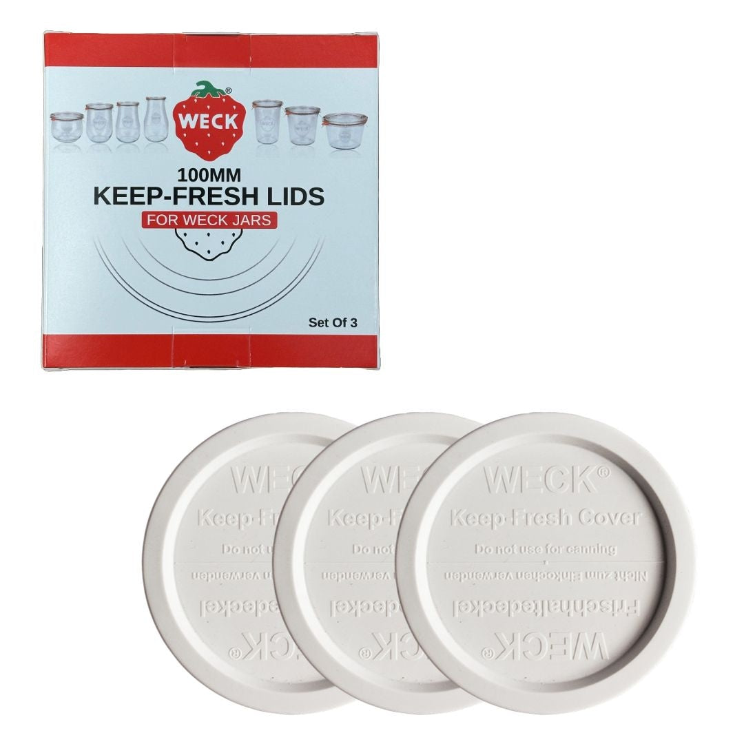 100mm Keep Fresh Lids for Jars, BPA-Free, 3-pk R2O3 - product image 1