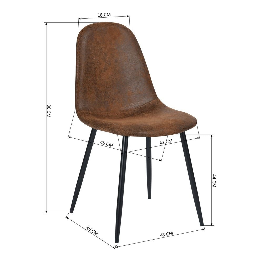 39F Charlton Suede Dining Chair, Brown V8H1 - product image 8