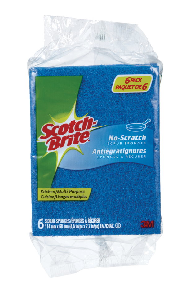 3M Scotch-Brite Non-Scratch All-Purpose Scrub Sponge, 6-pk H0Z2