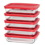 Glass Meal Prep Food Storage Container Set, 10-pc J8G2 - product image 1