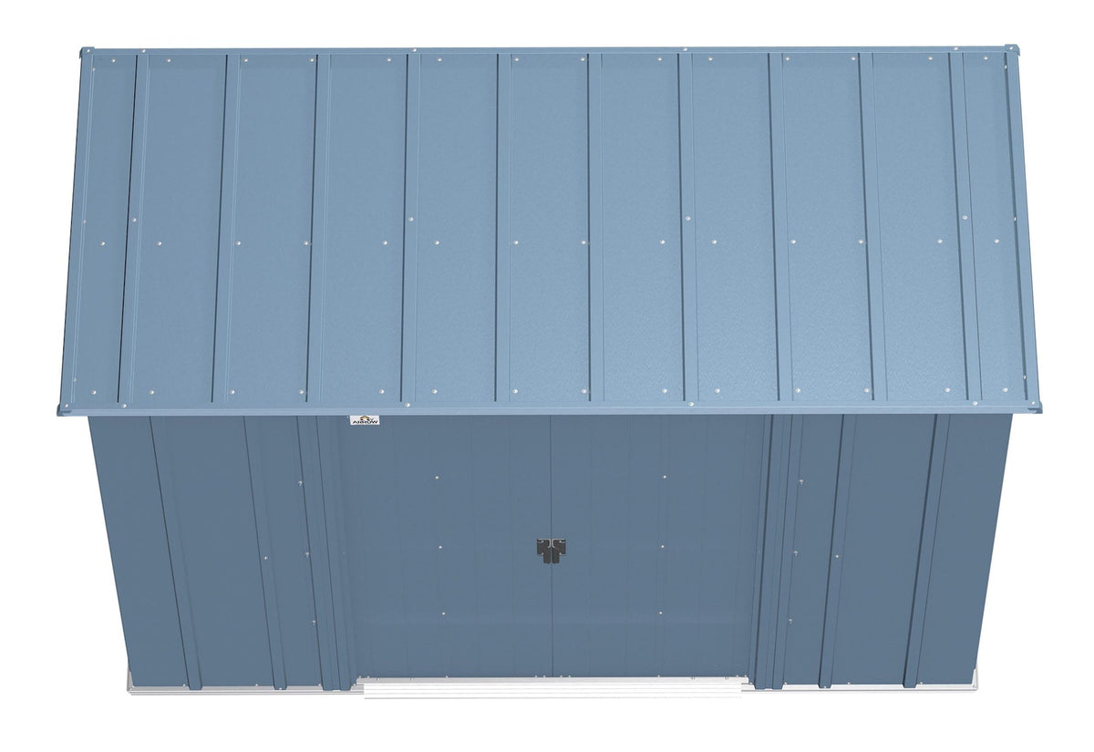 Classic Galvanized Steel Storage Shed, Blue Grey, 8-ft x 4-ft O9N7 - product image 5