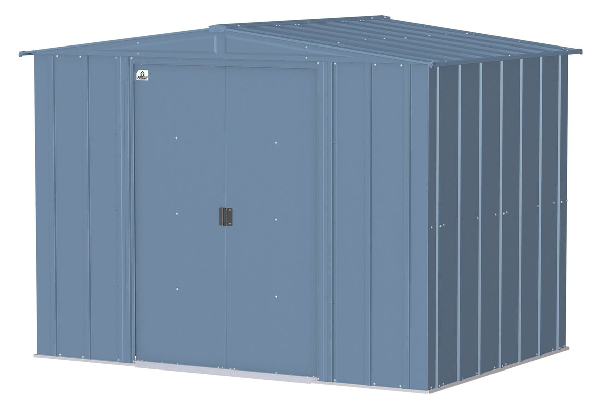 Classic Galvanized Steel Storage Shed, Blue Grey, 8-ft x 6-ft H1T8 - product image 1