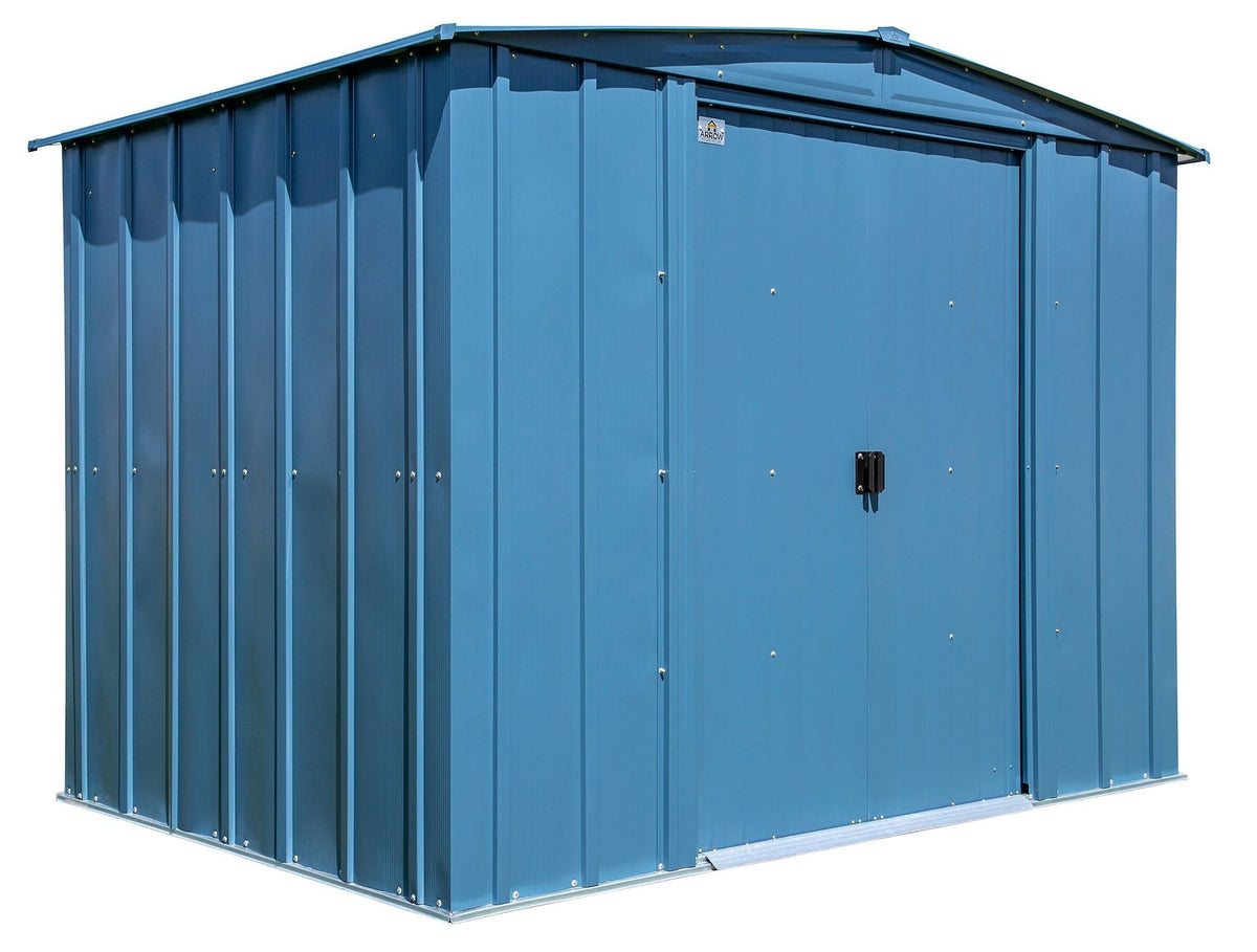 Classic Galvanized Steel Storage Shed, Blue Grey, 8-ft x 6-ft H1T8 - product image 2