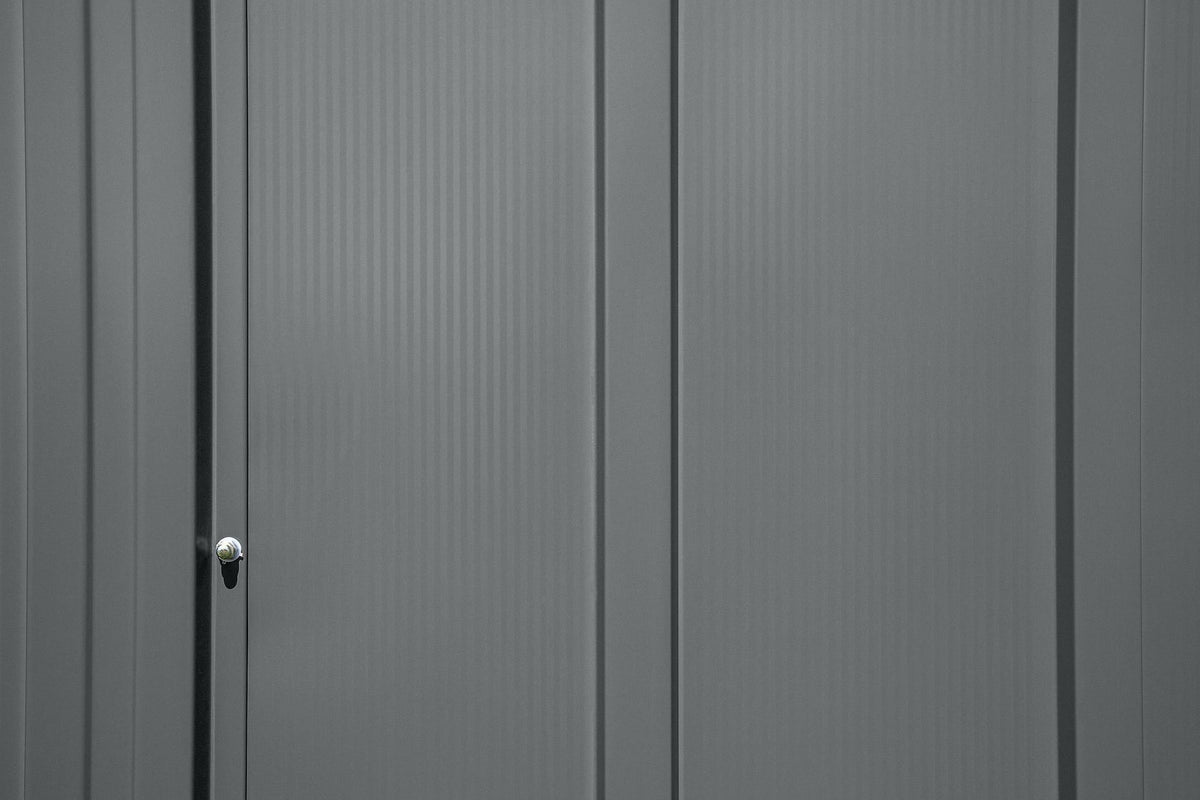 Classic Galvanized Steel Storage Shed, Charcoal, 8-ft x 8-ft A2Y1 - product image 8