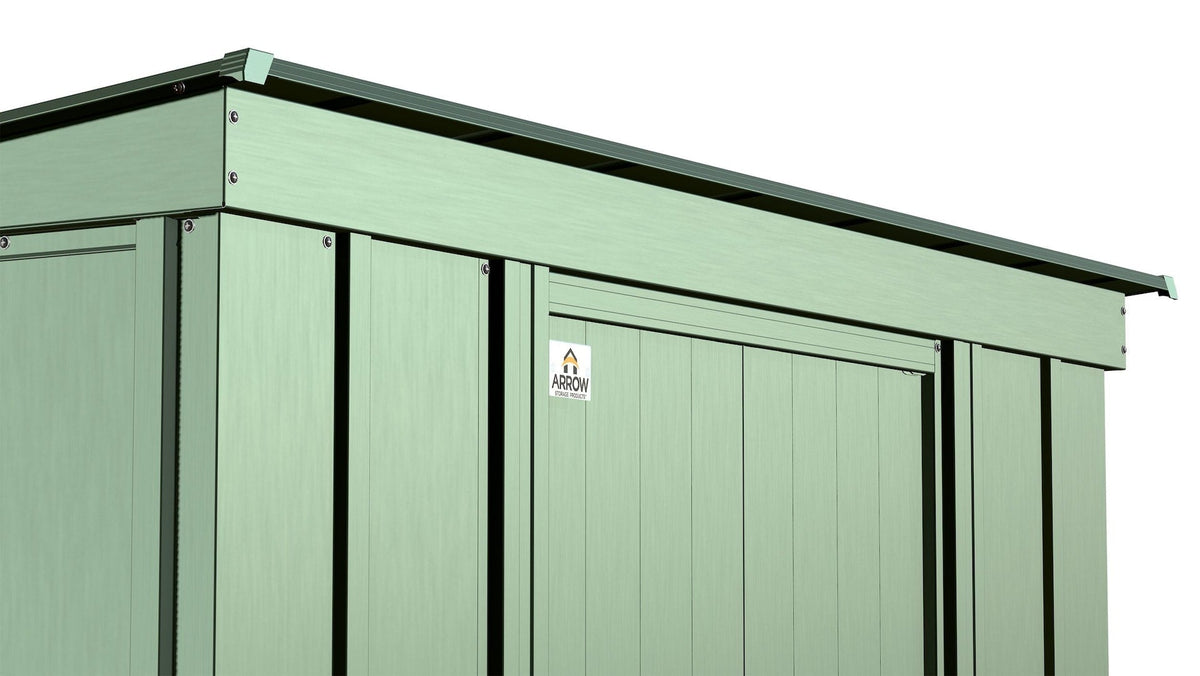 Classic Galvanized Steel Storage Shed, Sage Green, 8-ft x 4-ft P9H0 - product image 8