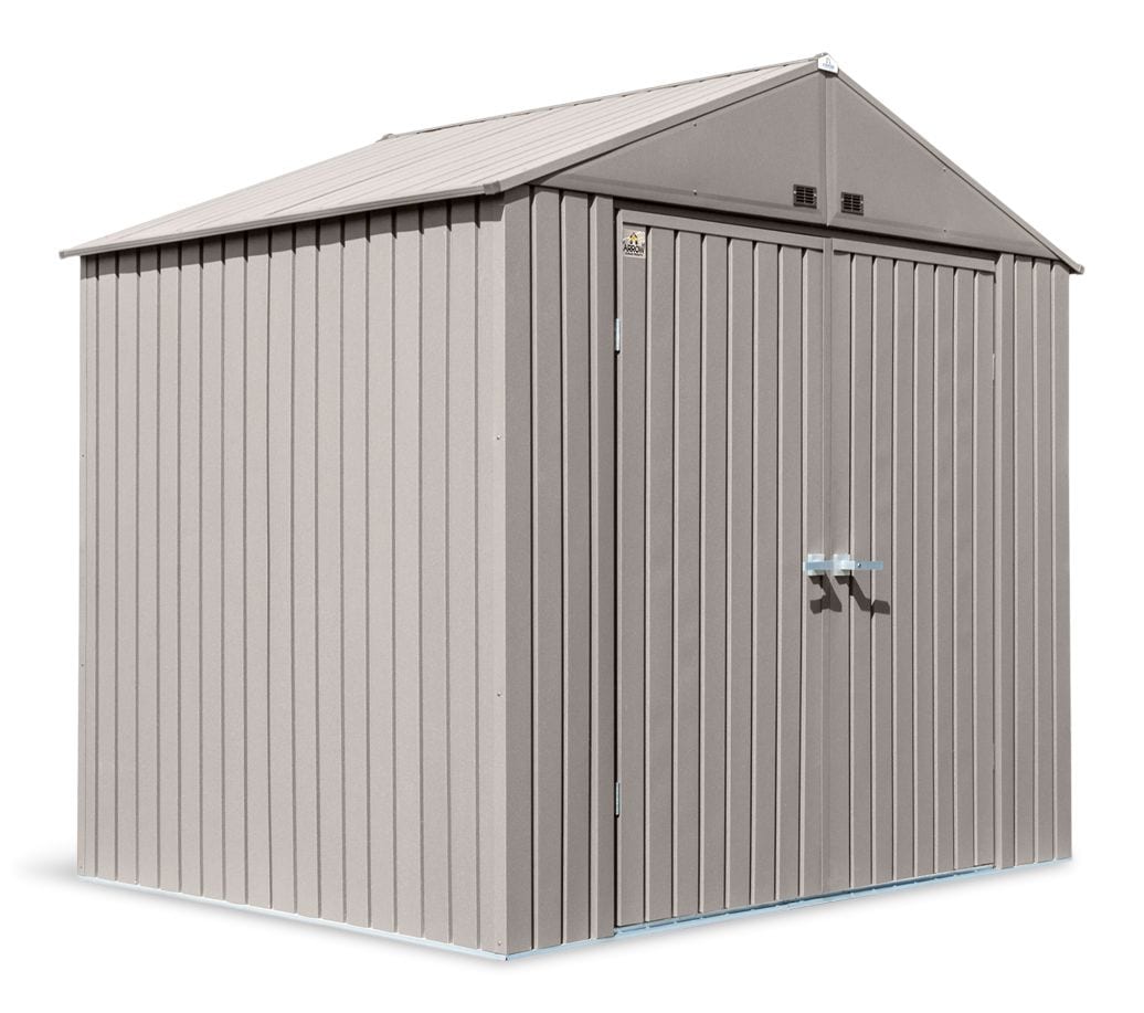 Elite Steel Storage Shed with Pent Roof, Cool Grey, 8-ft x 6-ft K3J1 - product image 1