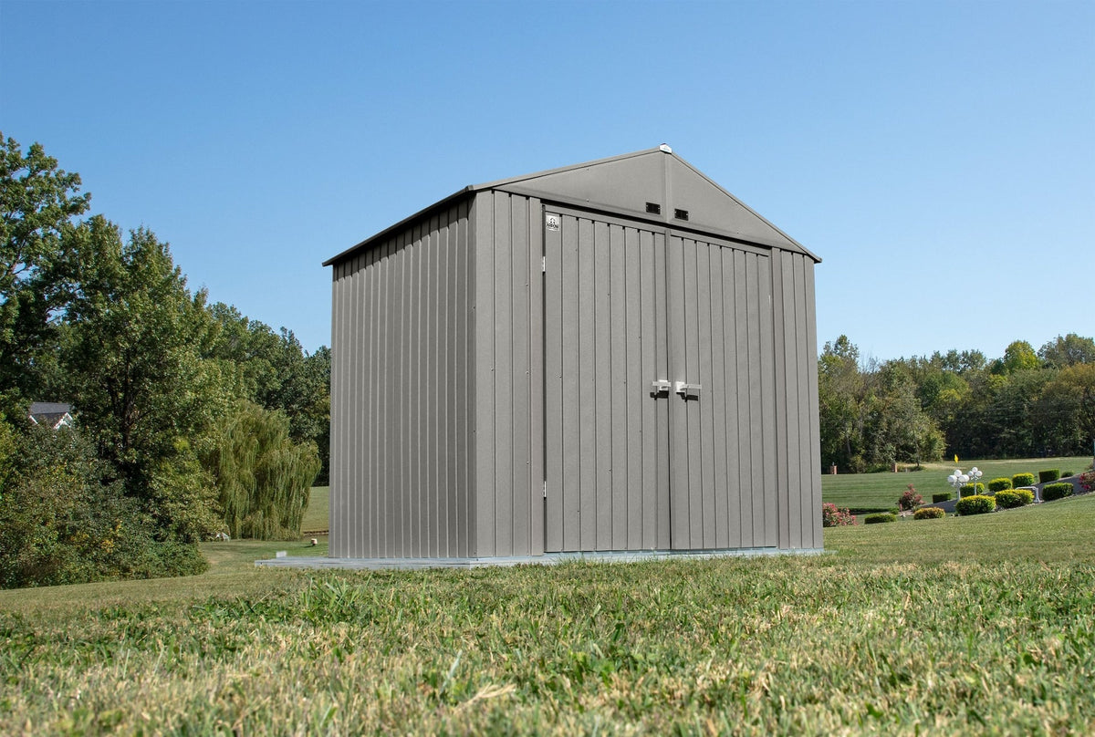 Elite Steel Storage Shed with Pent Roof, Cool Grey, 8-ft x 6-ft K3J1 - product image 4