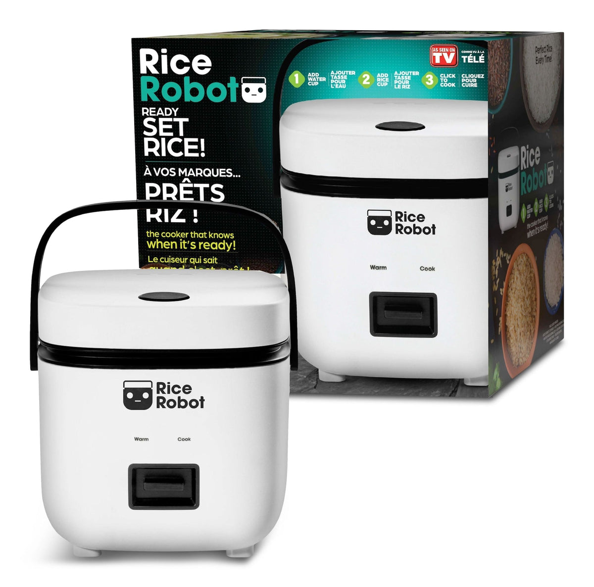 Ceramic Nonstick Rice Cooker, White, 1-qt H6R3 - product image 1