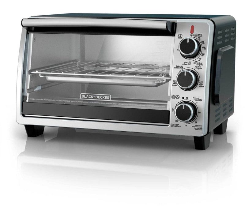 Toaster Oven with 4 Functions, Stainless Steel, 6-Slices S9F6