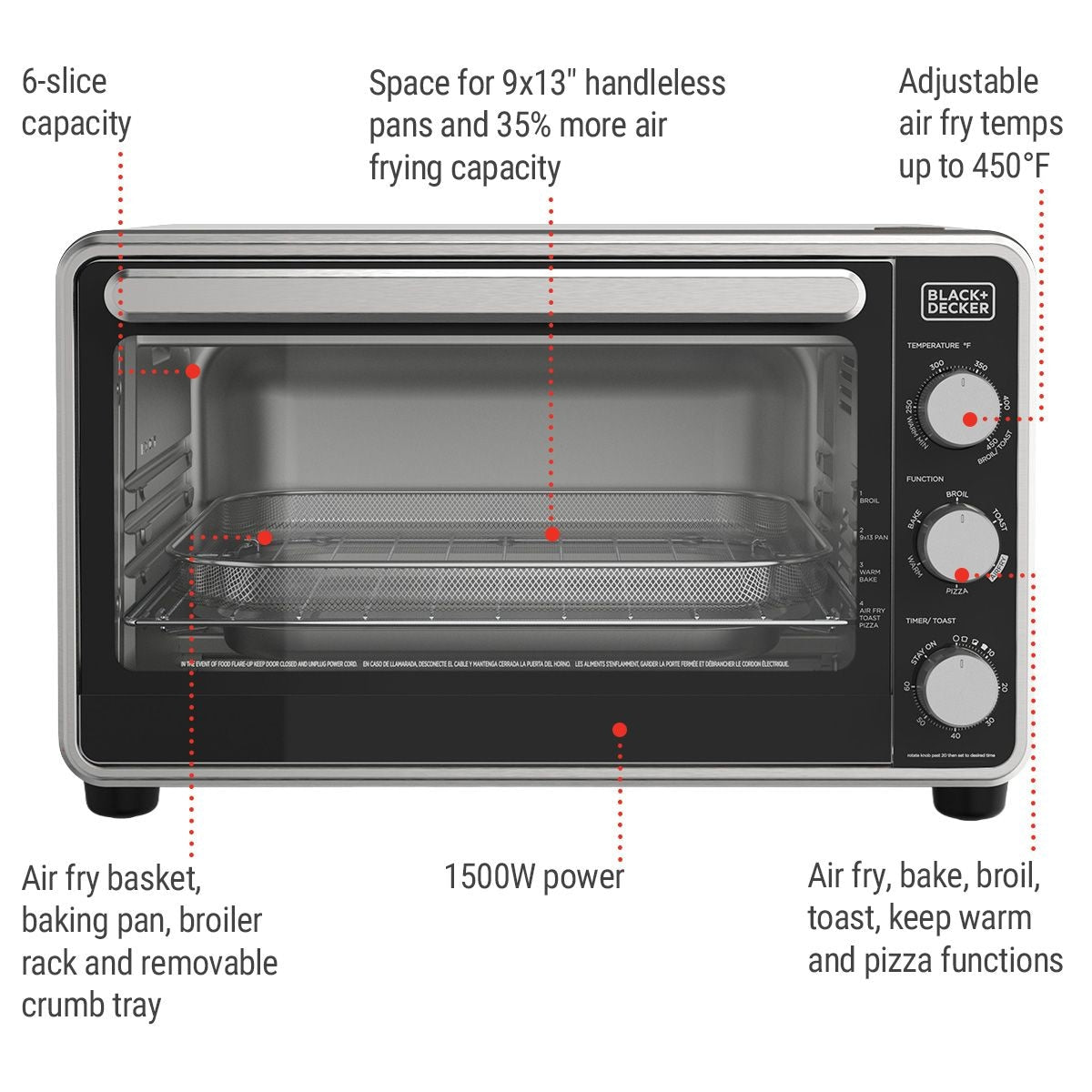 Black N Decker Multi-Purpose Crisp N Bake, 6-Slice B7H2 - product image 5